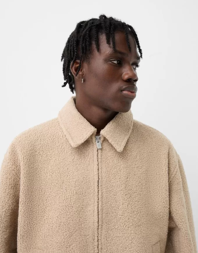 Giubbotto in montone sintetico