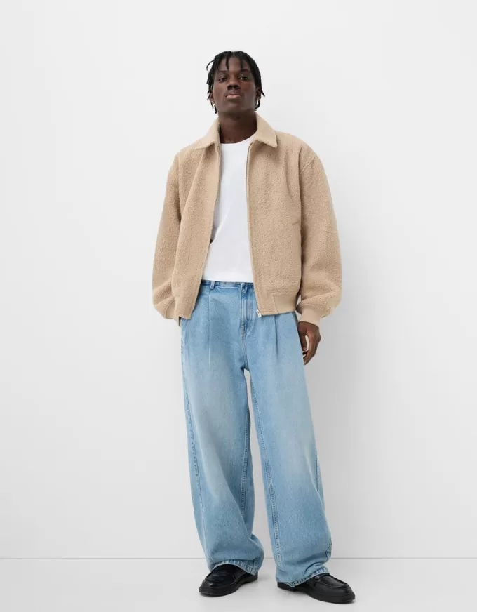 Giubbotto in montone sintetico