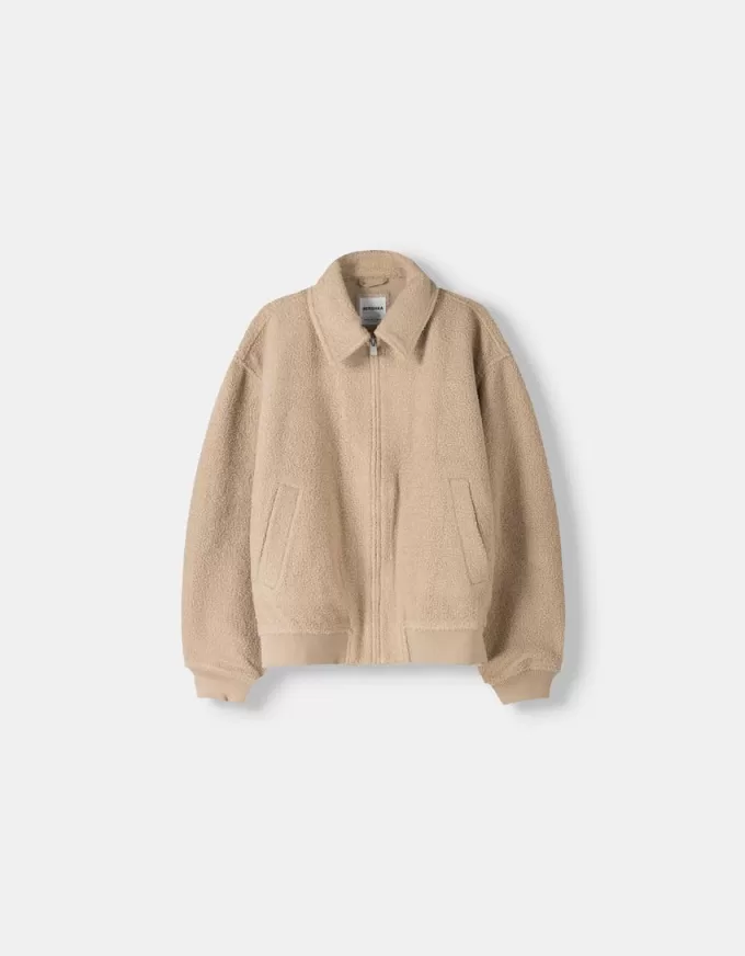 Giubbotto in montone sintetico