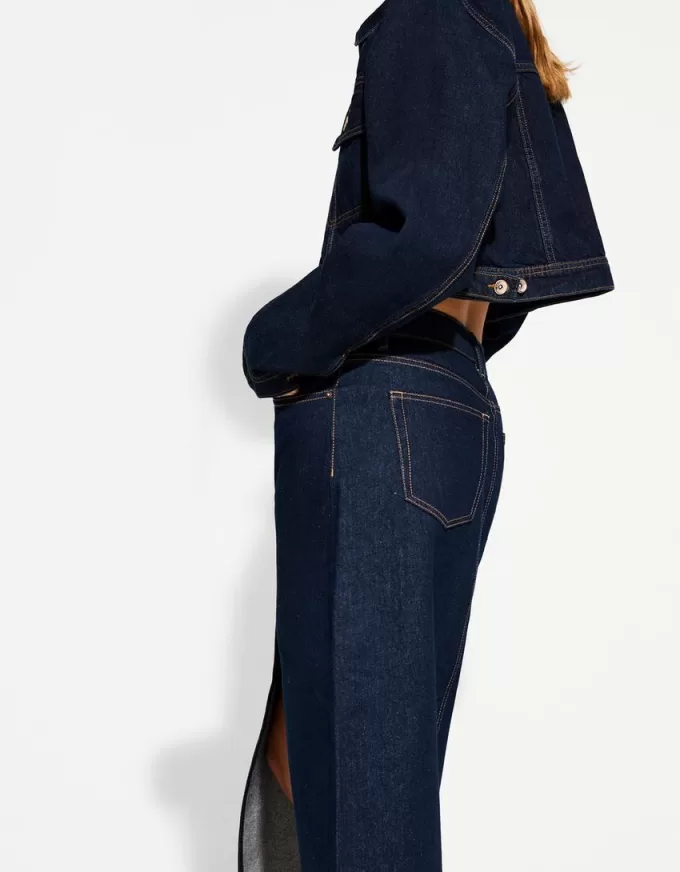 Gonna lunga in denim