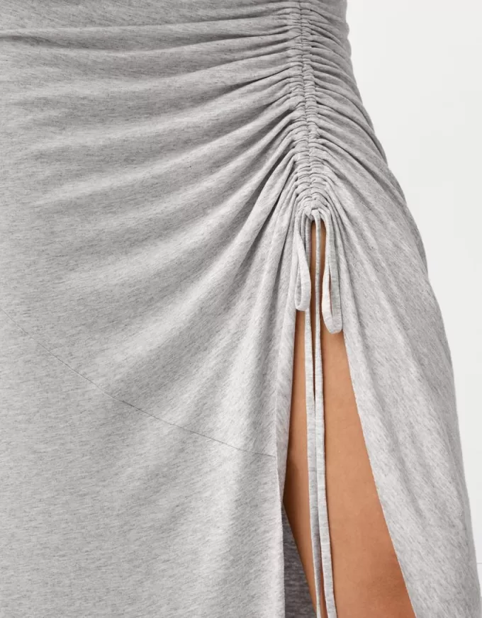 Gonna midi asimmetrica con volant