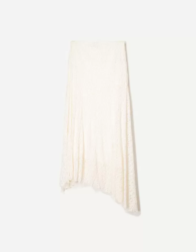 Gonna midi bordata in pizzo