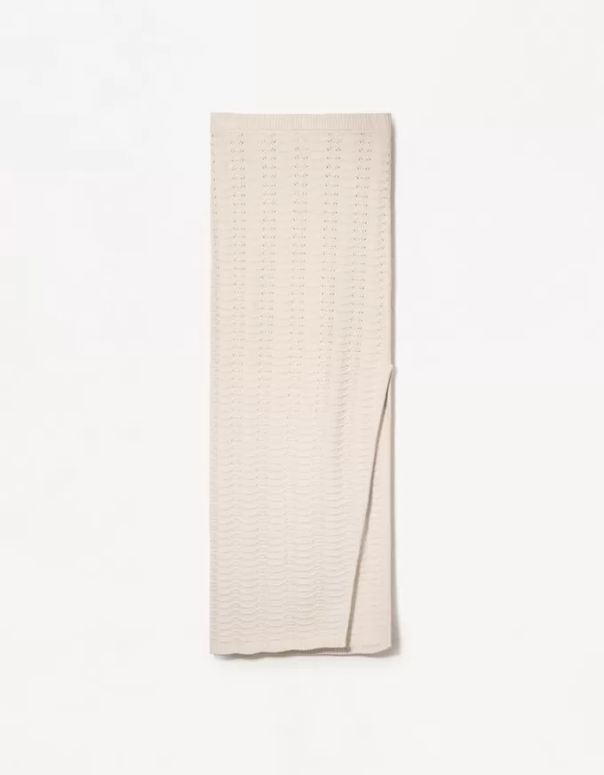 Gonna midi in maglia aperta