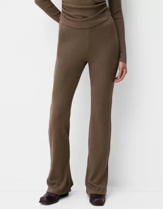 Gonna pantalone svasata a coste