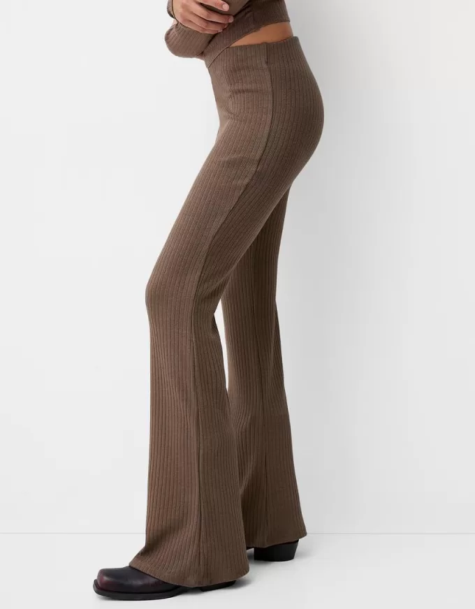 Gonna pantalone svasata a coste