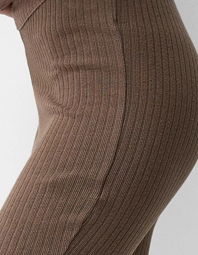 Gonna pantalone svasata a coste