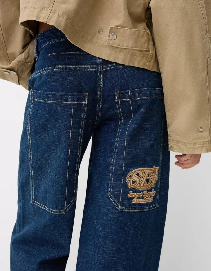 Jeans Boyfriend ricamati