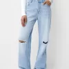 Jeans anni ’90 strappati a gamba larga