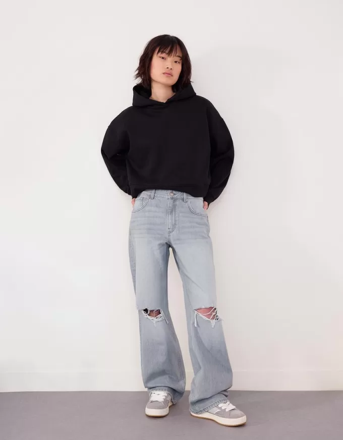 Jeans anni ’90 strappati a gamba larga