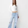 Jeans anni ’90 strappati a gamba larga