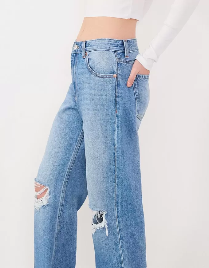 Jeans anni ’90 strappati a gamba larga