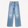 Jeans anni ’90 strappati a gamba larga