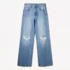 Jeans anni ’90 strappati a gamba larga