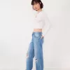 Jeans anni ’90 strappati a gamba larga