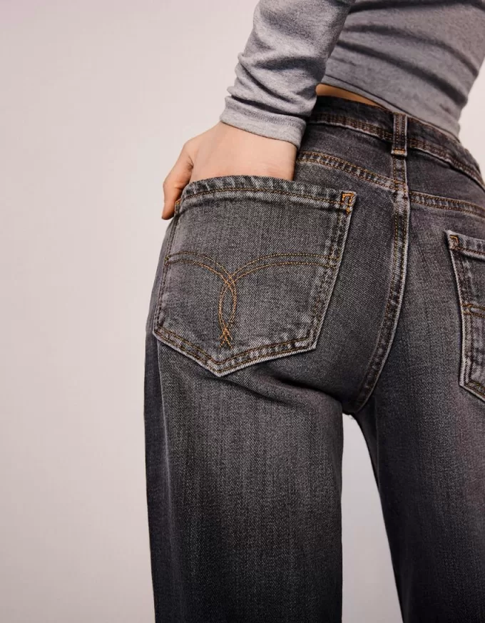 Jeans bootcut a vita bassa