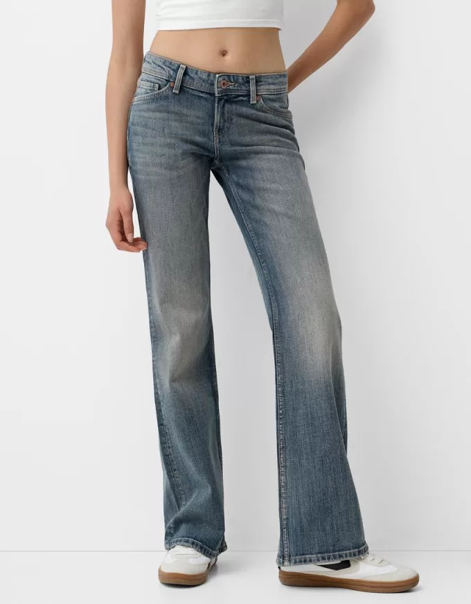 Jeans bootcut a vita bassa