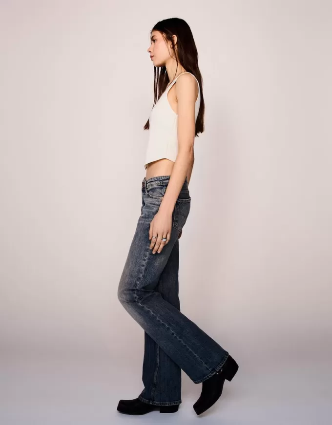Jeans bootcut a vita bassa