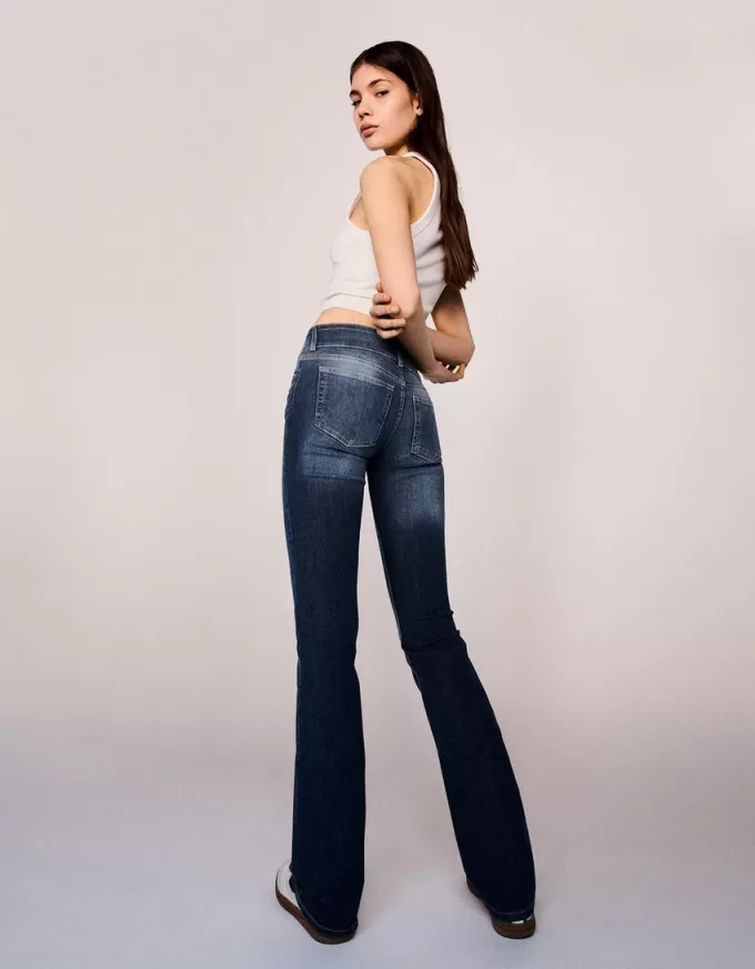 Jeans bootcut a vita bassa