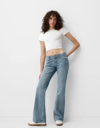 Jeans bootcut a vita bassa