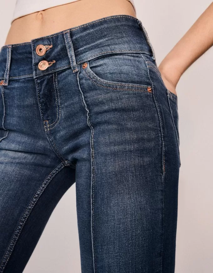 Jeans bootcut a vita bassa