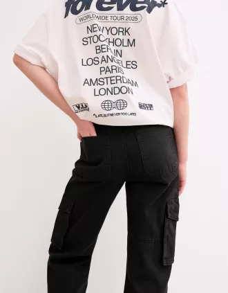 Jeans cargo a gamba dritta