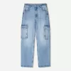 Jeans cargo a gamba dritta