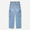 Jeans cargo a gamba dritta