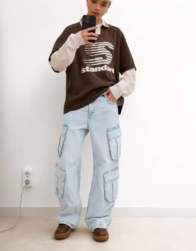 Jeans cargo multitasche