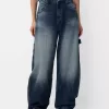 Jeans carpentiere con vestibilità a palloncino regolabile
