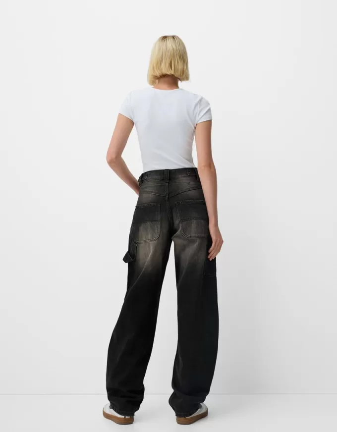 Jeans carpentiere con vestibilità a palloncino regolabile