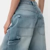 Jeans carpentiere con vestibilità a palloncino regolabile