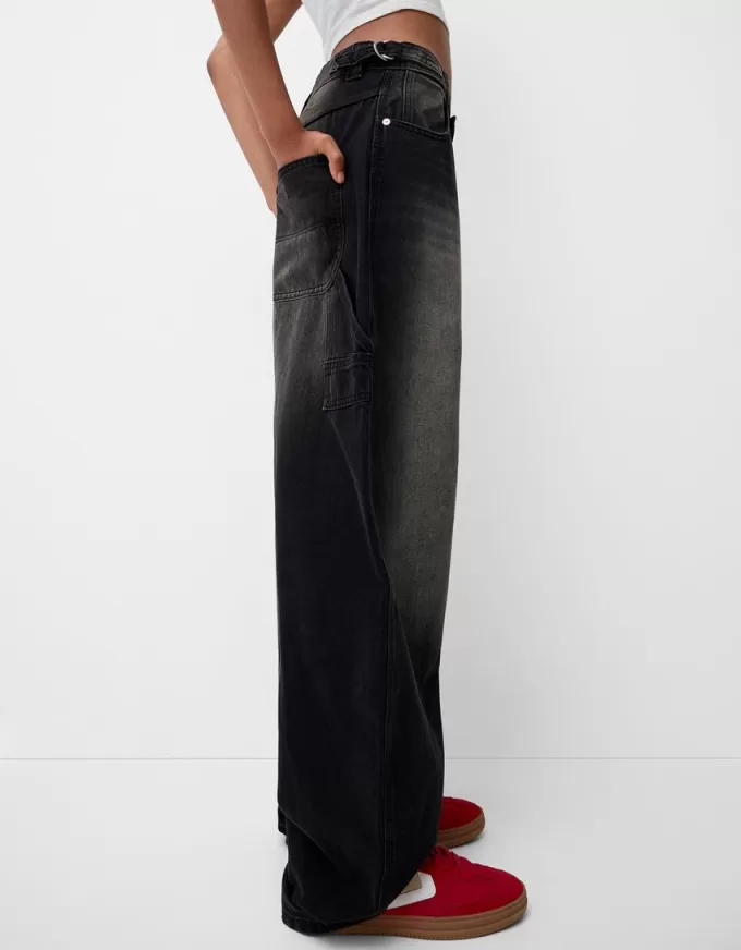 Jeans carpentiere con vestibilità a palloncino regolabile