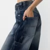Jeans carpentiere con vestibilità a palloncino regolabile