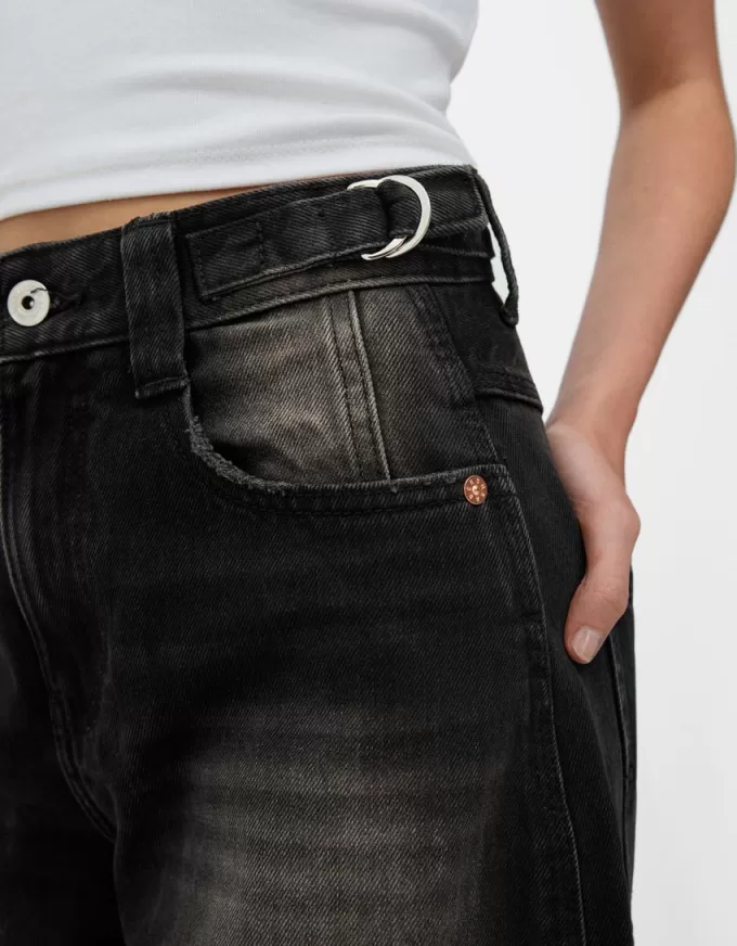 Jeans carpentiere con vestibilità a palloncino regolabile