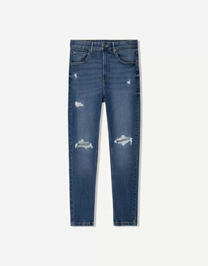 Jeans carrot fit strappati