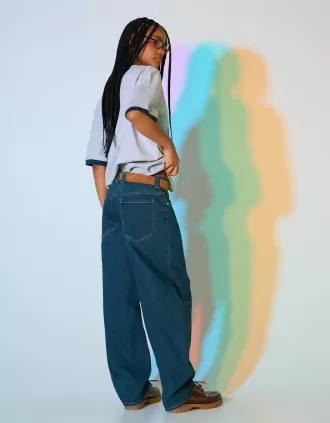 Jeans larghi a botte