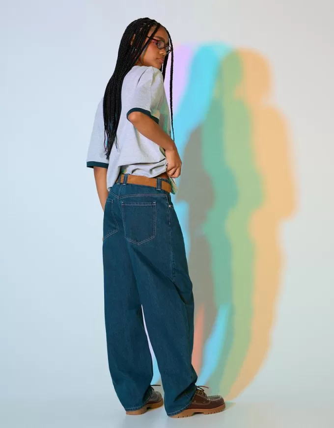 Jeans larghi a botte