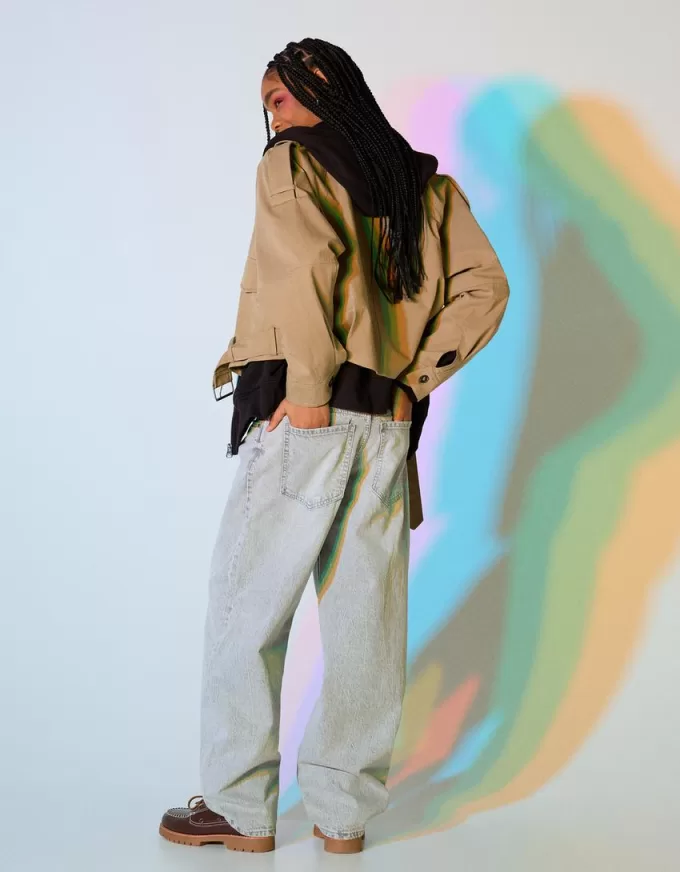 Jeans larghi a botte