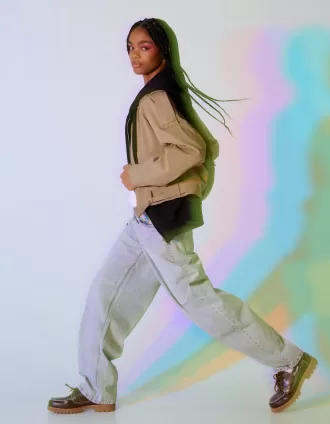 Jeans larghi a botte