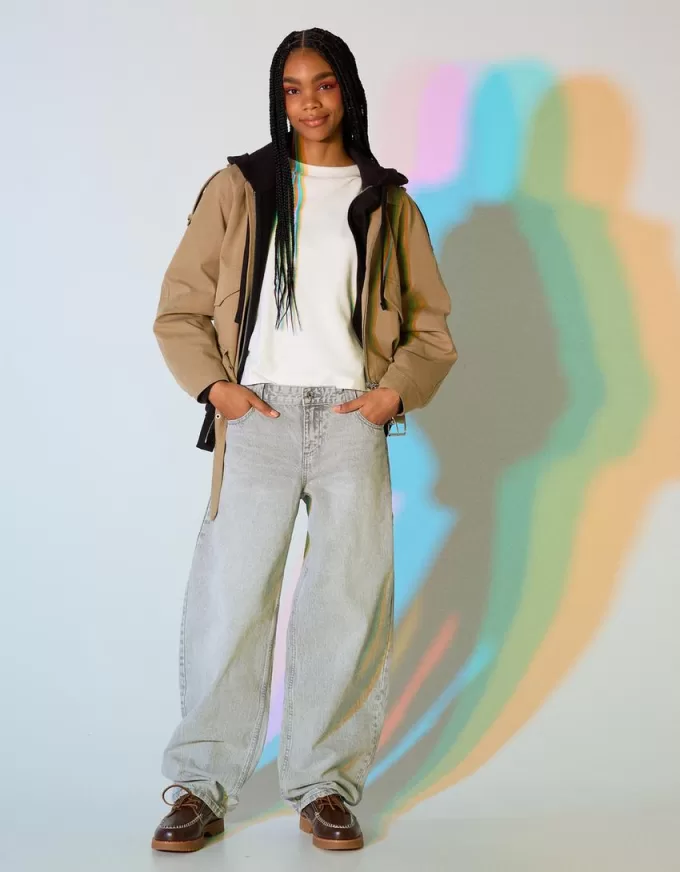 Jeans larghi a botte