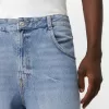 Jeans larghi con dettagli di cucitura