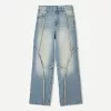 Jeans larghi con frange