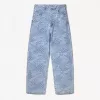 Jeans larghi in jacquard