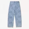Jeans larghi in jacquard