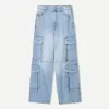 Jeans larghi multi-cargo