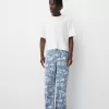Jeans larghi stampati
