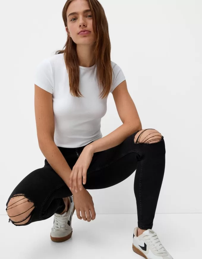 Jeans skinny a vita bassa