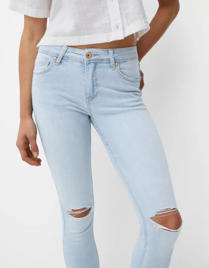 Jeans skinny a vita bassa