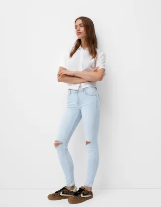 Jeans skinny a vita bassa
