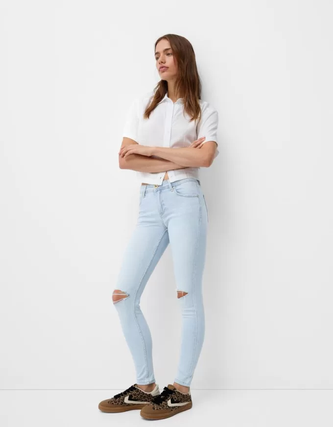 Jeans skinny a vita bassa
